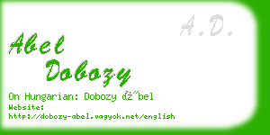 abel dobozy business card